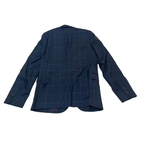 12-1 PAUL SMITH Men's Suit 100% Wool Designer Rare Navy Unhemmed Pant